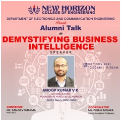 Alumni Talk on “Demystifying Business Intelligence”